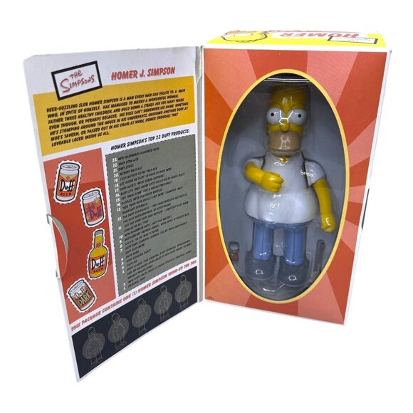 2002 Rocket USA The Simpsons 9" Homer Simpson Tin Wind Up Vintage New Old Stock - Picture 1 of 7